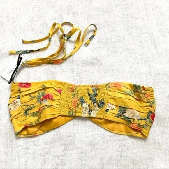 NEW Lovers + Friends BROOK Bralette Yellow Floral - Picture 6 of 14